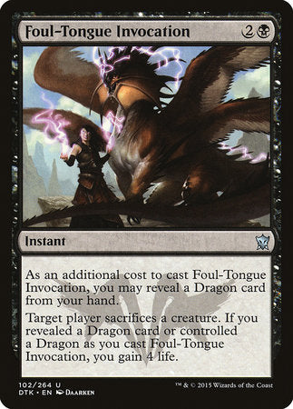 Foul-Tongue Invocation [Dragons of Tarkir] | Black Swamp Games