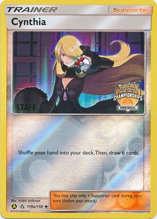 Cynthia (119a/156) (Regional Championship Promo Staff) [Sun & Moon: Ultra Prism] | Black Swamp Games