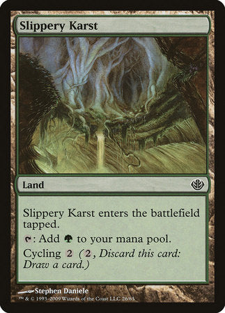 Slippery Karst [Duel Decks: Garruk vs. Liliana] | Black Swamp Games