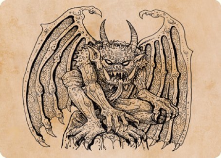 Cloister Gargoyle (Showcase) Art Card [Dungeons & Dragons: Adventures in the Forgotten Realms Art Series] | Black Swamp Games