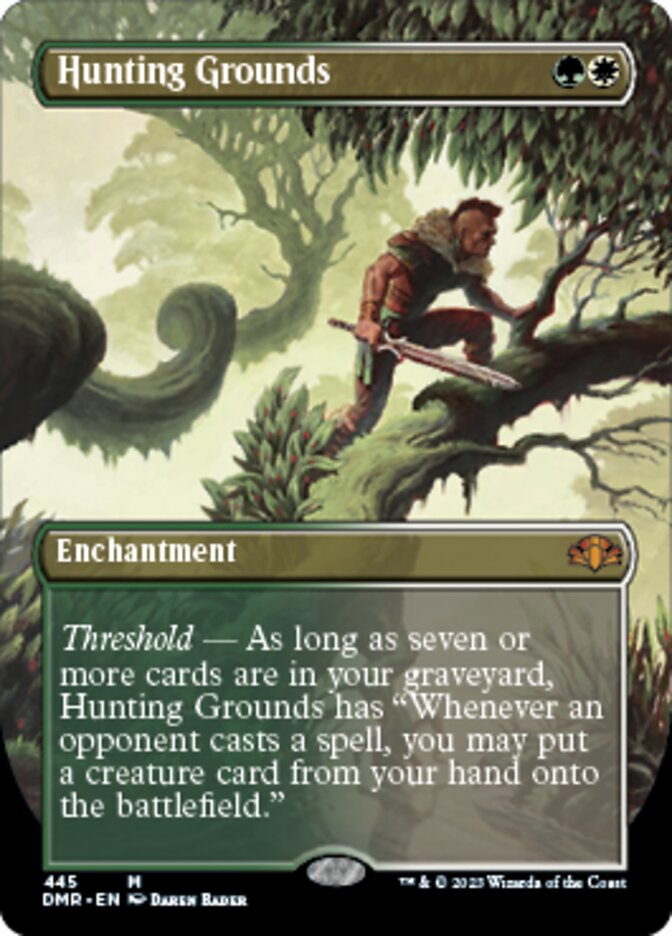 Hunting Grounds (Borderless Alternate Art) [Dominaria Remastered] | Black Swamp Games