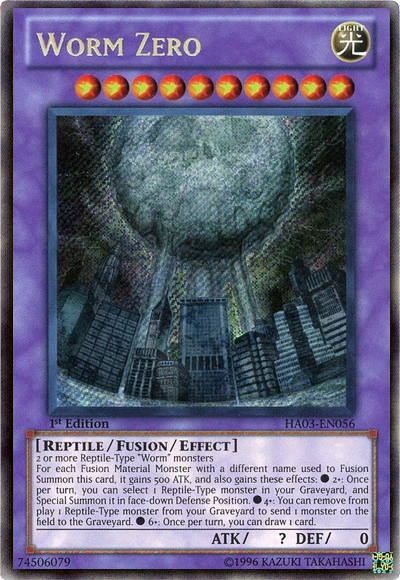 Worm Zero [HA03-EN056] Secret Rare | Black Swamp Games