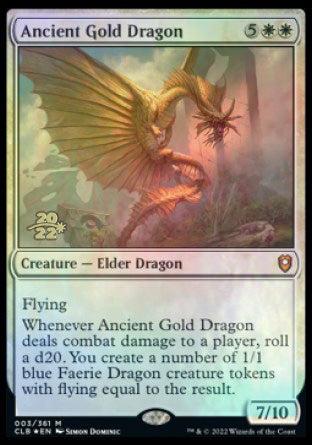 Ancient Gold Dragon [Commander Legends: Battle for Baldur's Gate Prerelease Promos] | Black Swamp Games