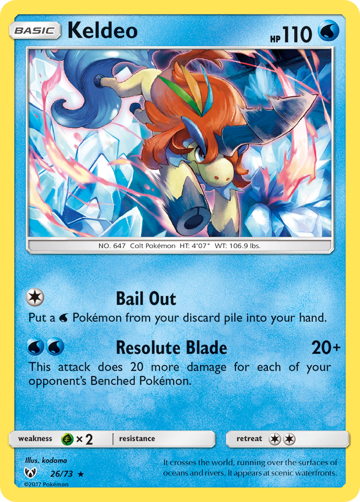 Keldeo (26/73) [Sun & Moon: Shining Legends] | Black Swamp Games