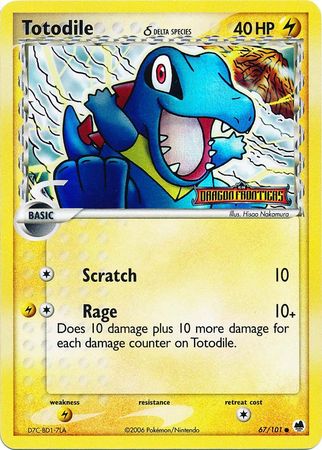 Totodile (67/101) (Delta Species) (Stamped) [EX: Dragon Frontiers] | Black Swamp Games