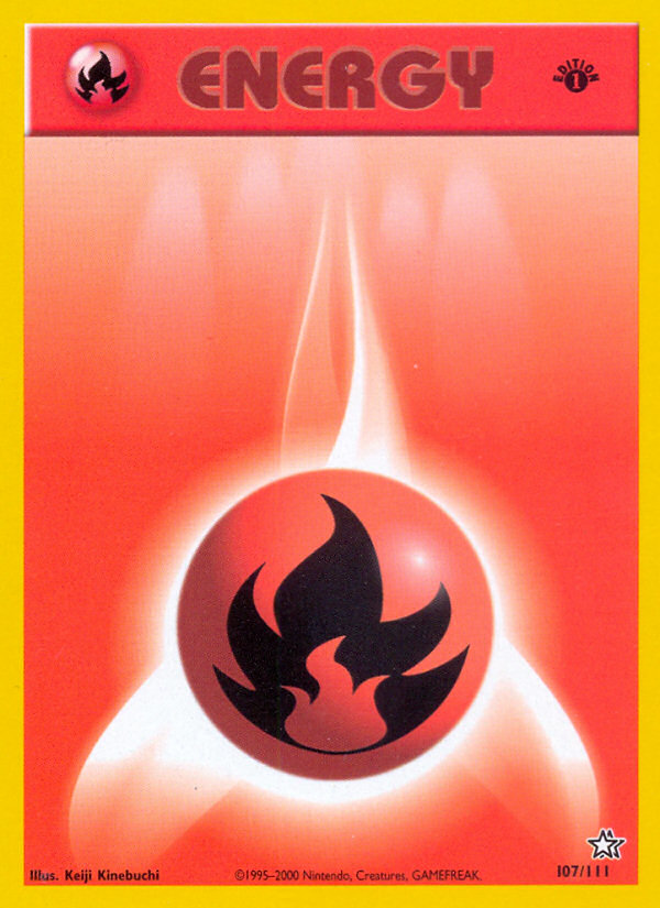Fire Energy (107/111) [Neo Genesis 1st Edition] | Black Swamp Games
