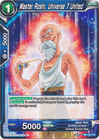 Master Roshi, Universe 7 United (DB1-027) [Dragon Brawl] | Black Swamp Games