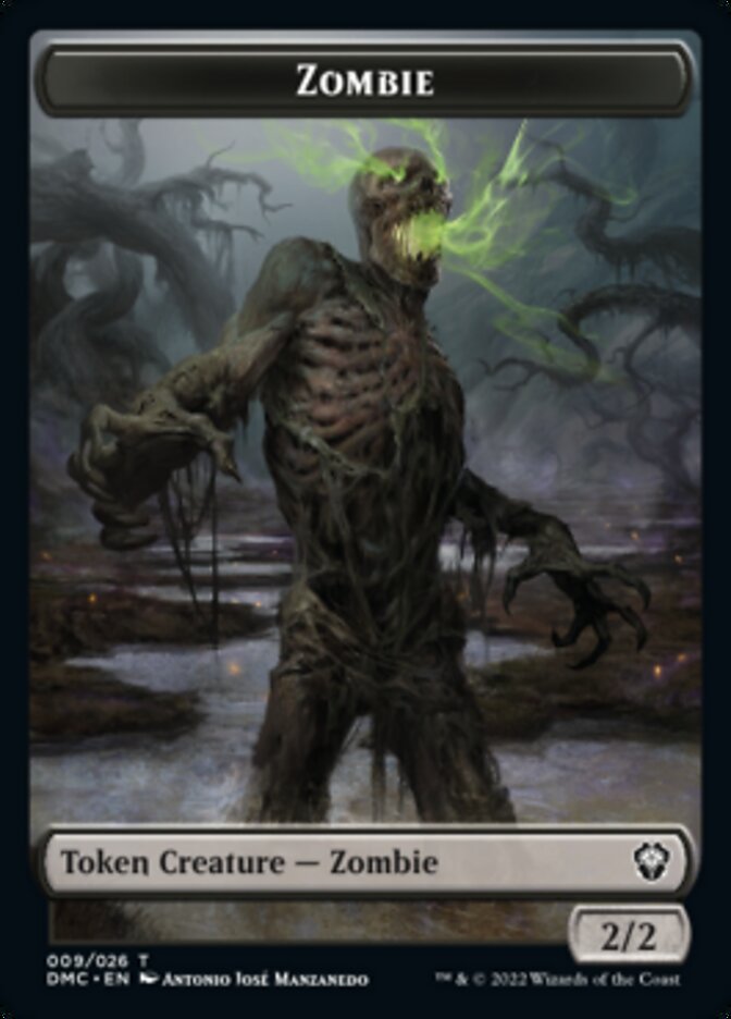 Bird (002) // Zombie Double-sided Token [Dominaria United Tokens] | Black Swamp Games