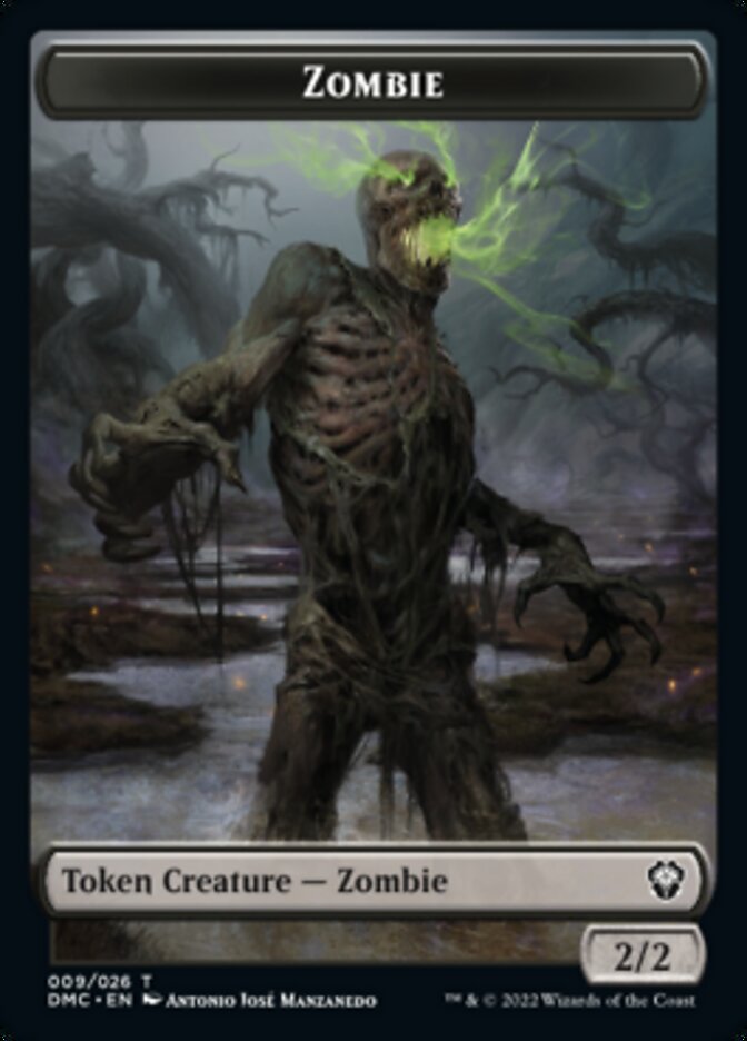 Saproling // Zombie Double-sided Token [Dominaria United Tokens] | Black Swamp Games