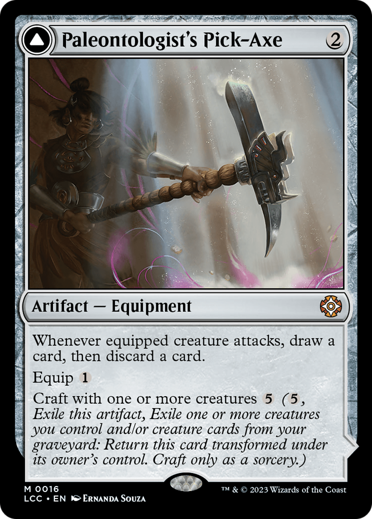 Paleontologist's Pick-Axe (Extended Art) [The Lost Caverns of Ixalan Commander] | Black Swamp Games