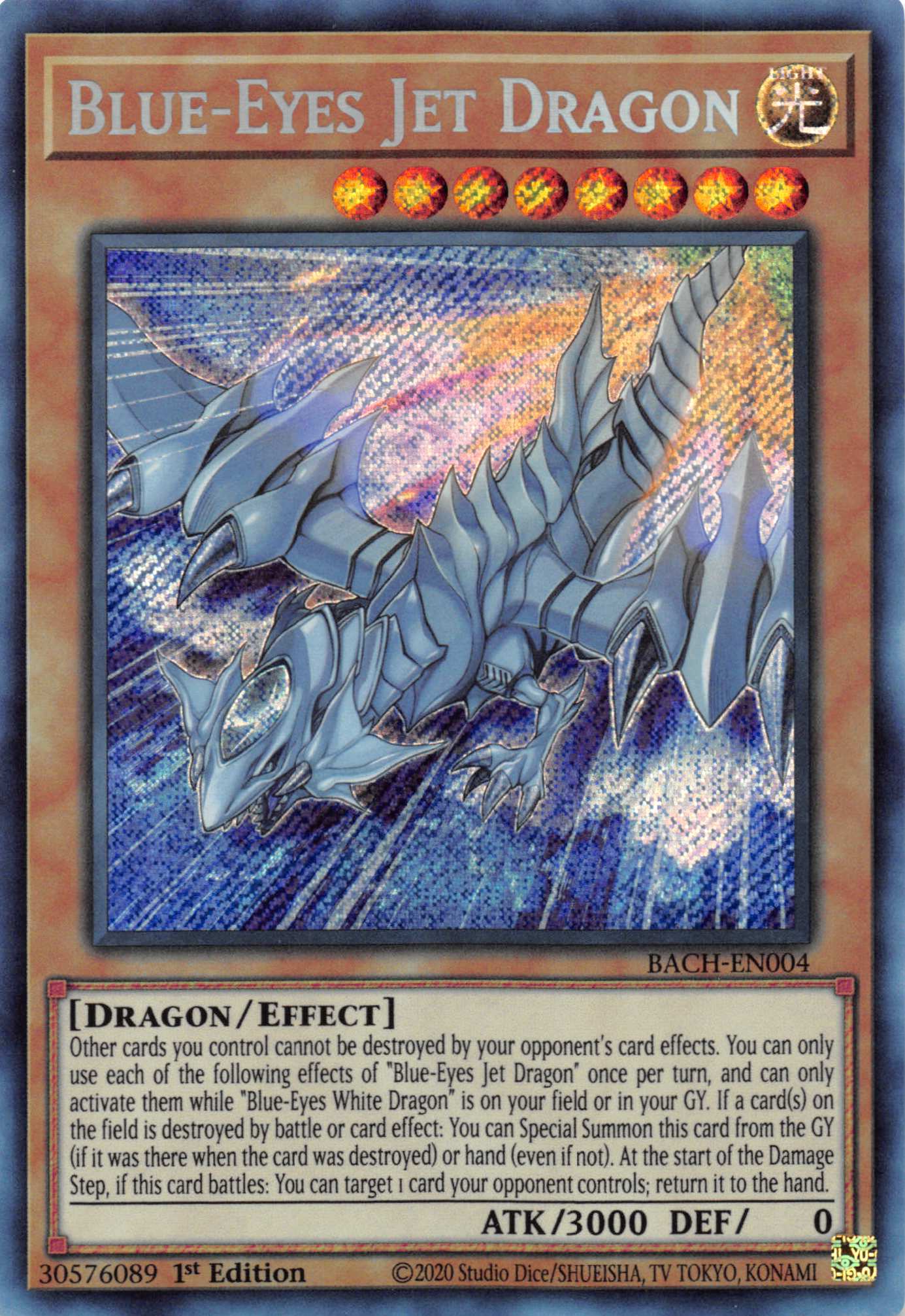 Blue-Eyes Jet Dragon [BACH-EN004] Secret Rare | Black Swamp Games