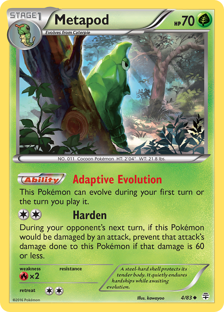 Metapod (4/83) [XY: Generations] | Black Swamp Games