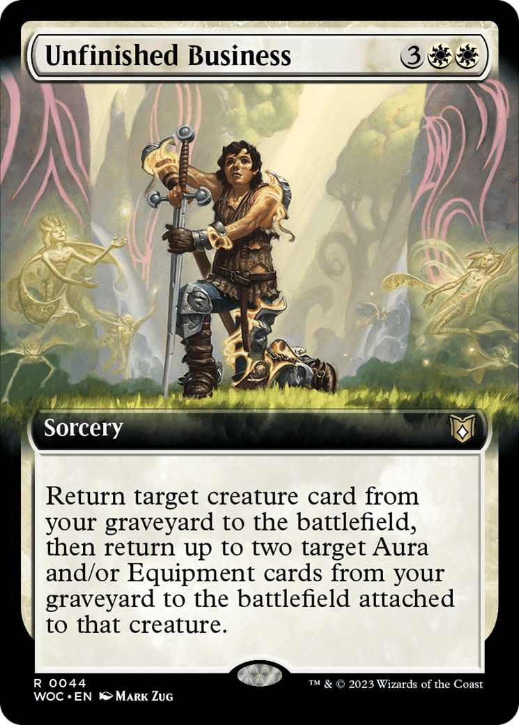 Unfinished Business (Extended Art) [Wilds of Eldraine Commander] | Black Swamp Games