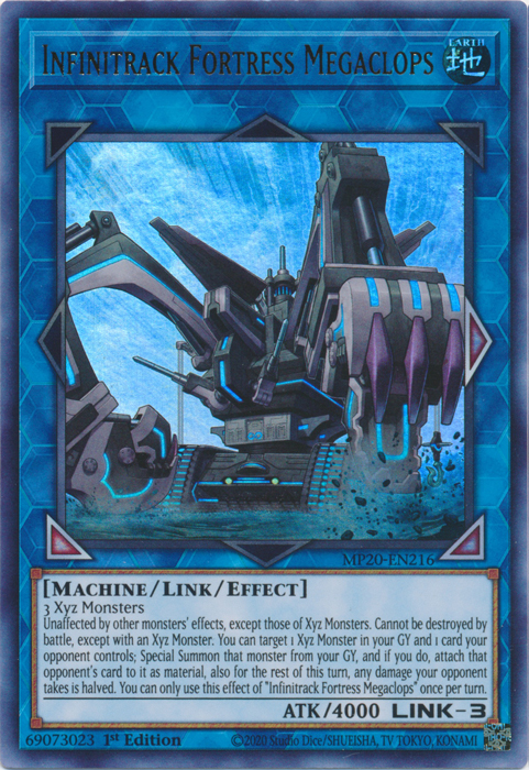 Infinitrack Fortress Megaclops [MP20-EN216] Ultra Rare | Black Swamp Games