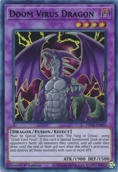 Doom Virus Dragon (Blue) [DLCS-EN055] Ultra Rare | Black Swamp Games