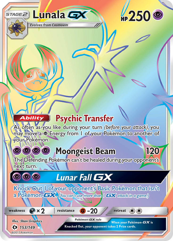 Lunala GX (153/149) [Sun & Moon: Base Set] | Black Swamp Games