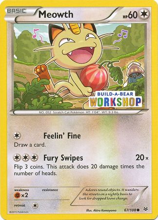 Meowth (67/108) (Build A Bear Workshop Exclusive) [XY: Roaring Skies] | Black Swamp Games