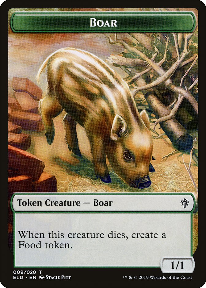 Boar [Throne of Eldraine Tokens] | Black Swamp Games