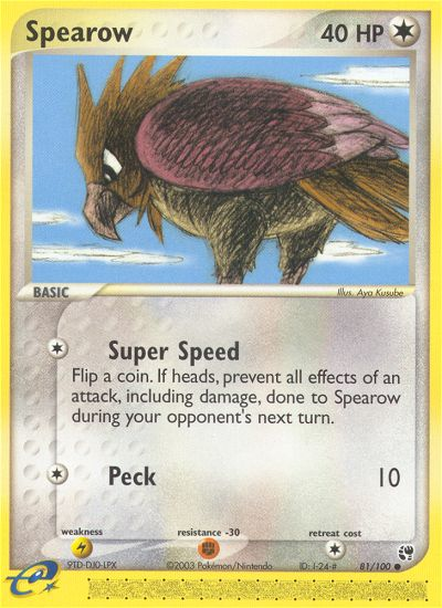 Spearow (81/100) [EX: Sandstorm] | Black Swamp Games