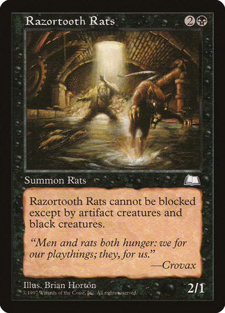 Razortooth Rats [Weatherlight] | Black Swamp Games
