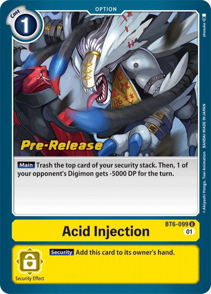 Acid Injection [BT6-099] [Double Diamond Pre-Release Cards] | Black Swamp Games