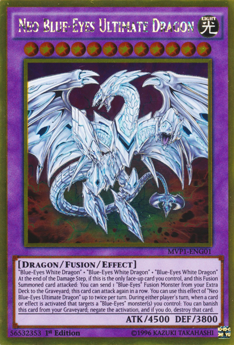 Neo Blue-Eyes Ultimate Dragon [MVP1-ENG01] Gold Rare | Black Swamp Games