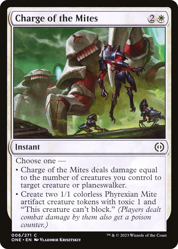 Charge of the Mites [Phyrexia: All Will Be One] | Black Swamp Games