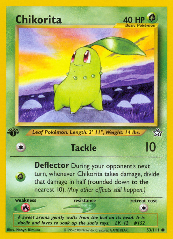 Chikorita (53/111) [Neo Genesis 1st Edition] | Black Swamp Games