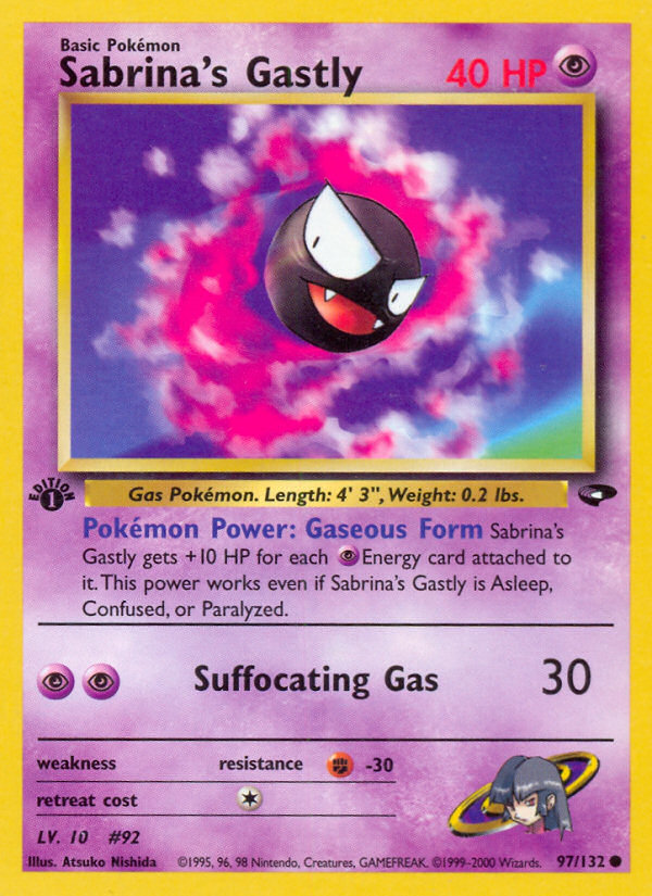 Sabrina's Gastly (97/132) [Gym Challenge 1st Edition] | Black Swamp Games