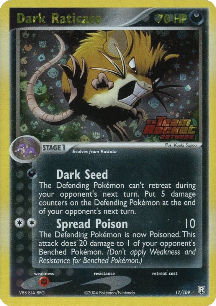 Dark Raticate (17/109) (Stamped) [EX: Team Rocket Returns] | Black Swamp Games