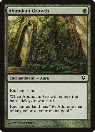 Abundant Growth [Avacyn Restored] | Black Swamp Games