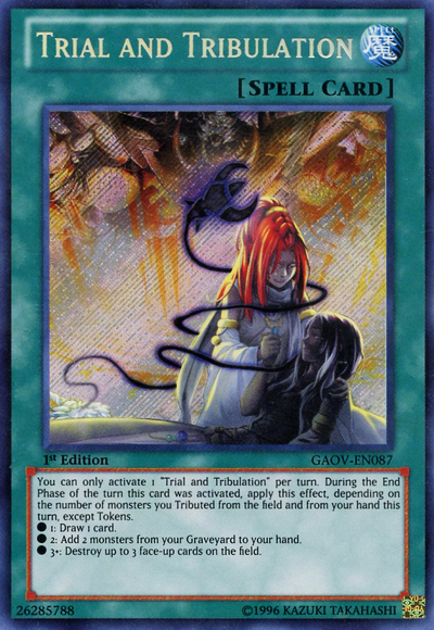 Trial and Tribulation [GAOV-EN087] Secret Rare | Black Swamp Games