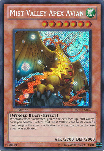 Mist Valley Apex Avian [HA02-EN049] Secret Rare | Black Swamp Games