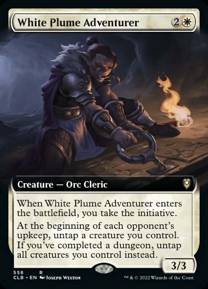 White Plume Adventurer (Extended Art) [Commander Legends: Battle for Baldur's Gate] | Black Swamp Games