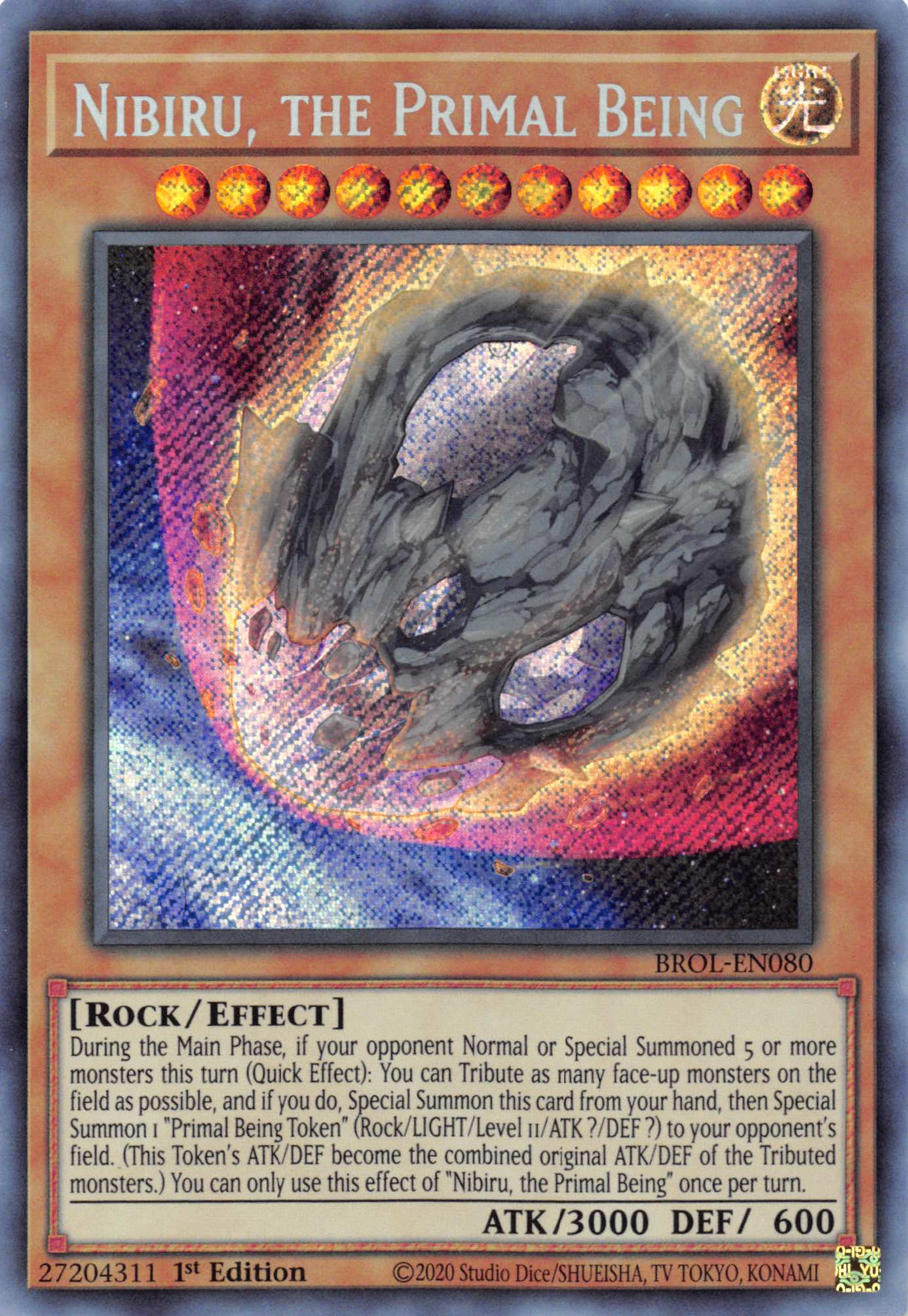 Nibiru, the Primal Being [BROL-EN080] Secret Rare | Black Swamp Games