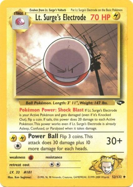 Lt. Surge's Electrode (52/132) [Gym Challenge Unlimited] | Black Swamp Games