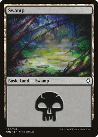 Swamp (296) [Commander Anthology Volume II] | Black Swamp Games