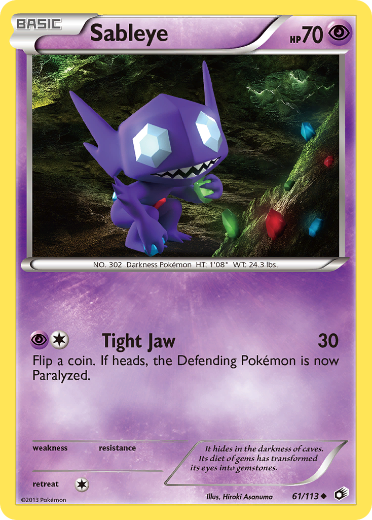 Sableye (61/113) [Black & White: Legendary Treasures] | Black Swamp Games