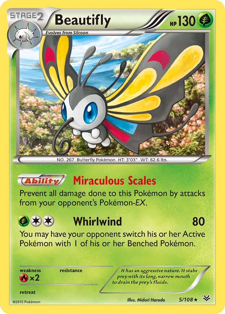 Beautifly (5/108) [XY: Roaring Skies] | Black Swamp Games