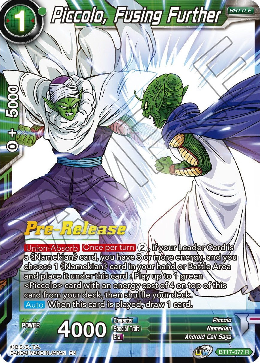 Piccolo, Fusing Further (BT17-077) [Ultimate Squad Prerelease Promos] | Black Swamp Games