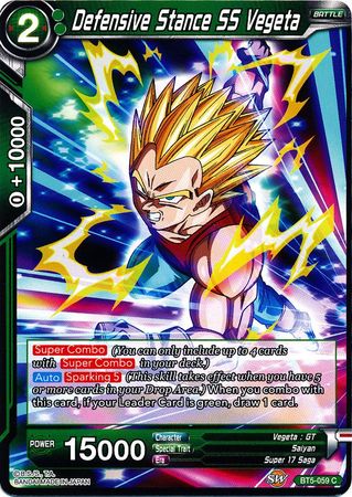 Defensive Stance SS Vegeta (BT5-059) [Miraculous Revival] | Black Swamp Games