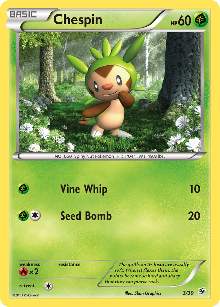 Chespin (3/39) [XY: Kalos Starter Set] | Black Swamp Games