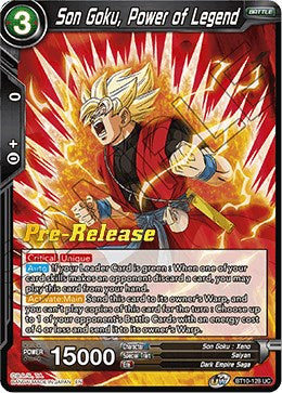 Son Goku, Power of Legend (BT10-128) [Rise of the Unison Warrior Prerelease Promos] | Black Swamp Games