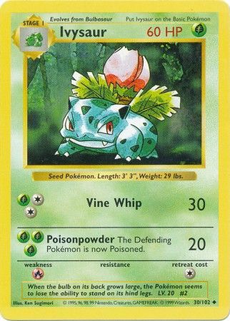 Ivysaur (30/102) [Base Set Shadowless Unlimited] | Black Swamp Games