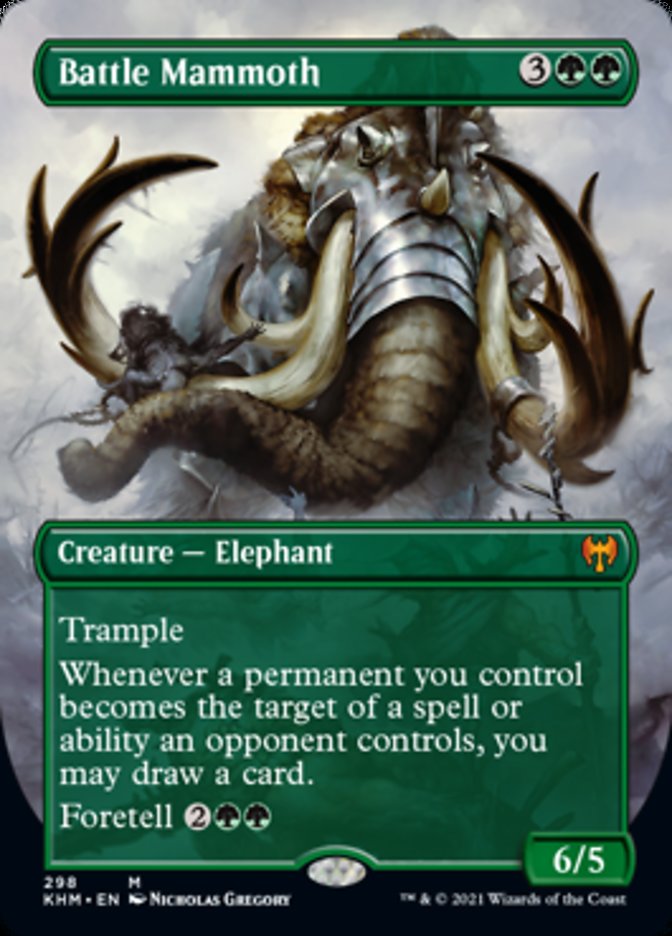 Battle Mammoth (Borderless Alternate Art) [Kaldheim] | Black Swamp Games