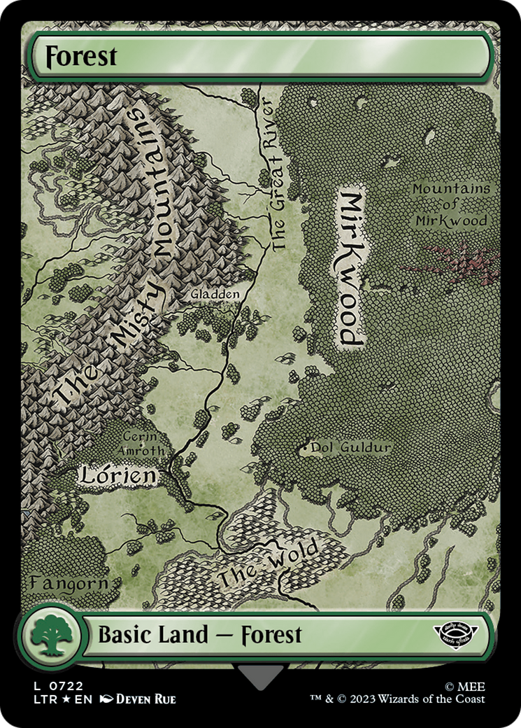 Forest (0722) (Surge Foil) [The Lord of the Rings: Tales of Middle-Earth] | Black Swamp Games