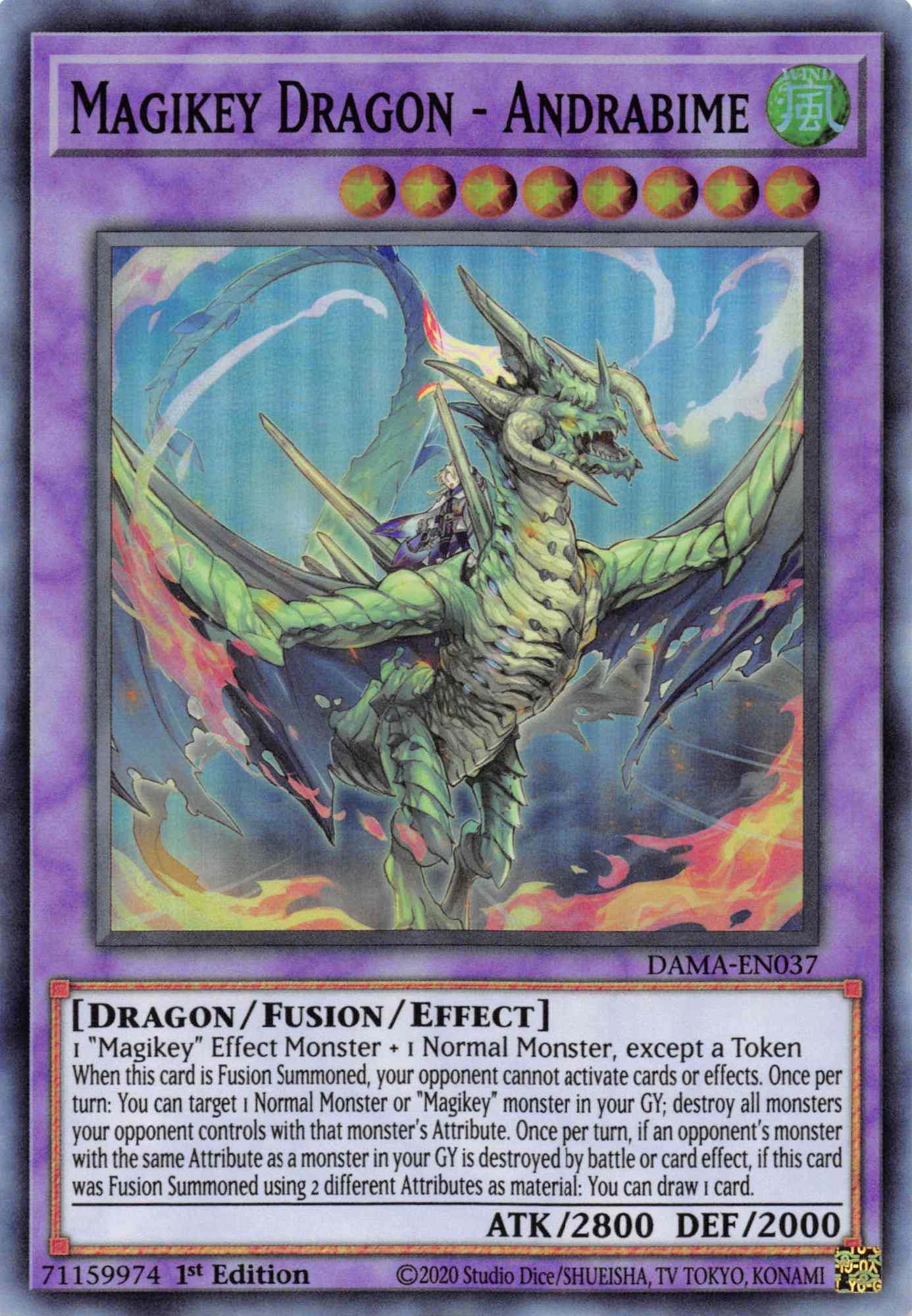 Magikey Dragon - Andrabime [DAMA-EN037] Super Rare | Black Swamp Games