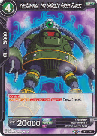 Koichiarator, the Ultimate Robot Fusion [DB2-142] | Black Swamp Games