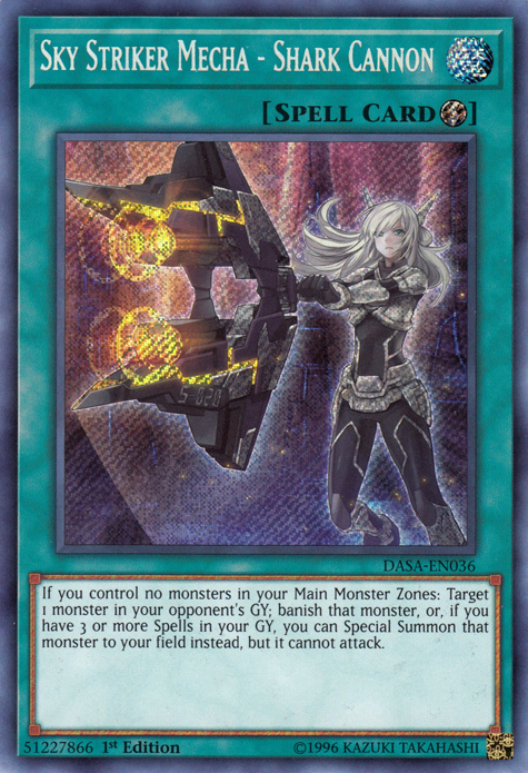 Sky Striker Mecha - Shark Cannon [DASA-EN036] Secret Rare | Black Swamp Games