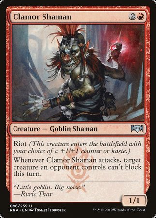 Clamor Shaman [Ravnica Allegiance] | Black Swamp Games